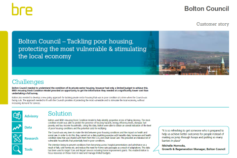 Bolton Council – Tackling poor housing, protecting the most vulnerable & stimulating the local economy
