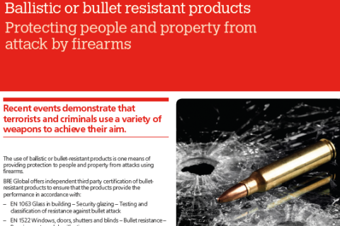 Ballistic or bullet resistant products