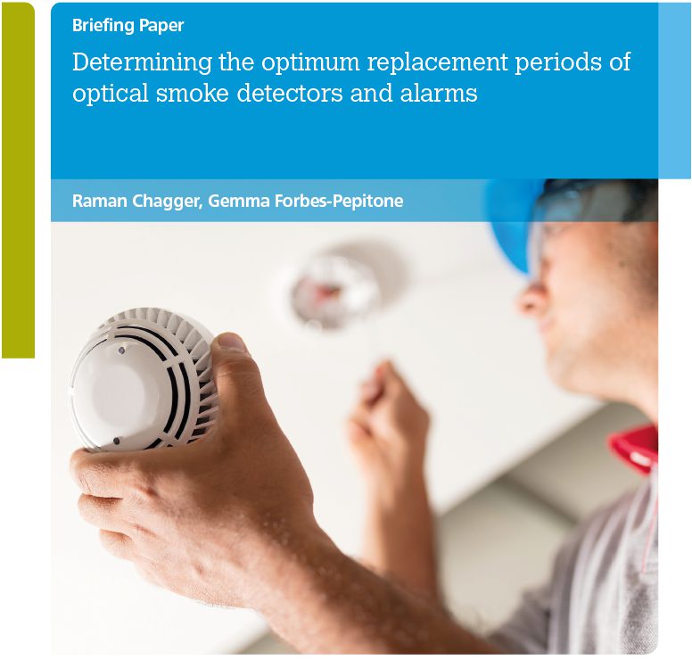 Determining the optimum replacement periods of optical smoke detectors and alarms