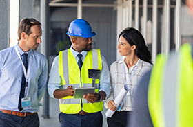 Building site workers