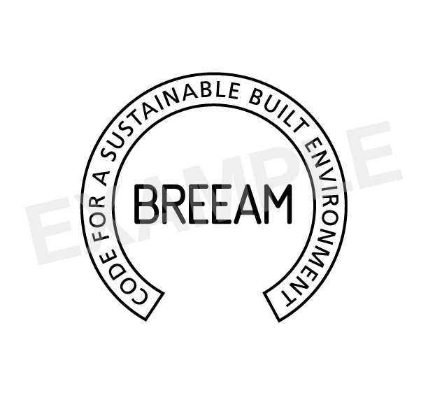 BREEAM code for a sustainable environment certificate badge