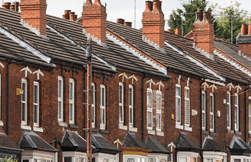 row of Victorian terraced houses