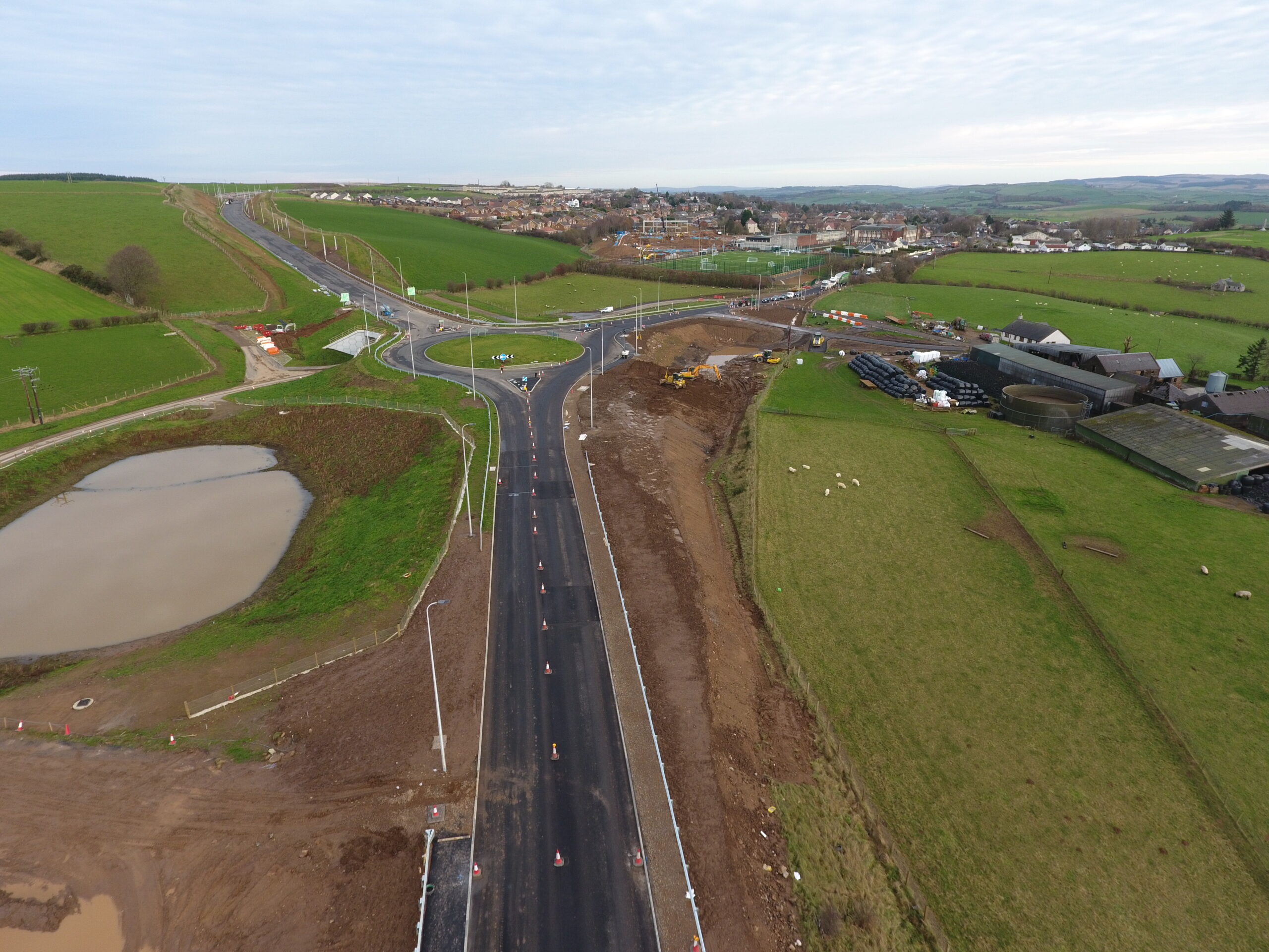 A77 Maybole bypass southern roundabout sustainable infrastructure